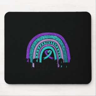 In September Wear Teal And Purple Rainbow Suicide  Mouse Mat