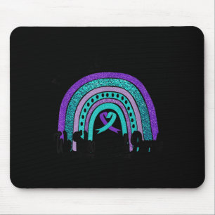 In September Wear Teal And Purple Rainbow Suicide Mouse Mat