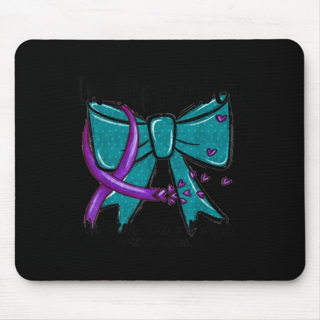In September Wear Teal Purple Suicide Prevention B Mouse Mat (Front)