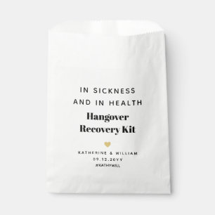 In Sickness and in Health Hangover Recovery Kit  Favour Bags