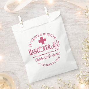 In Sickness & Health Funny Wedding Hangover Kit Favour Bags