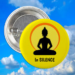 In SILENCE Meditation & Buddha (Vipassana) 3 Cm Round Badge<br><div class="desc">BUTTONS: "In SILENCE" meditation & Buddha button - text can be customised. Yoga,  Mindfulness,  Vipassana Retreat or simply No disturb for your office "thinking" time.</div>