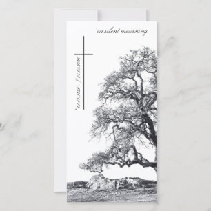 In silent mourning - tree on meadow