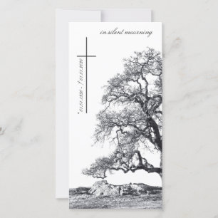 In silent mourning - tree on meadow