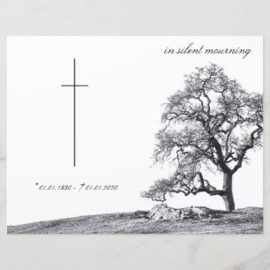 In silent mourning - tree on meadow