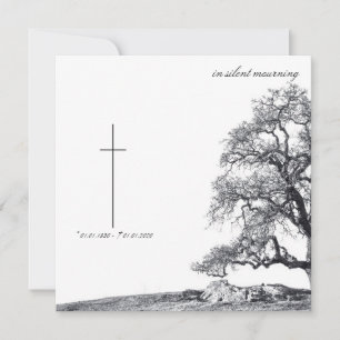 In silent mourning - tree on meadow