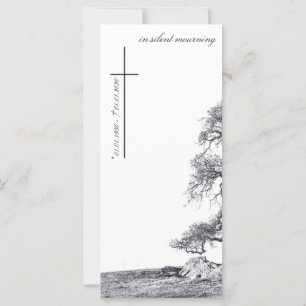 In silent mourning - tree on meadow