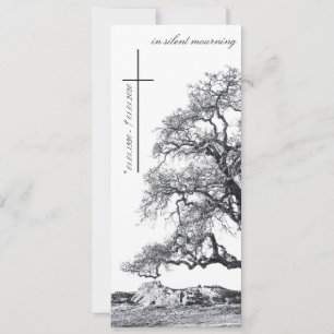 In silent mourning - tree on meadow