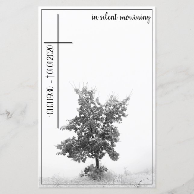 In silent mourning - tree on meadow 2.0 (Front)