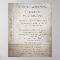 In silent mourning - tree on meadow vintage