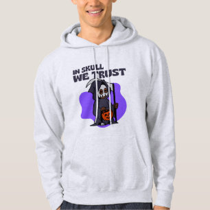 In Skull We Trust Halloween Design Hoodie