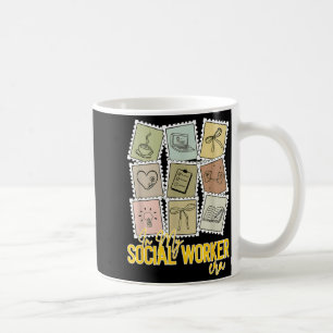 In social worker era vintage social graduation men coffee mug