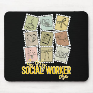 In social worker era vintage social graduation men mouse mat