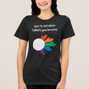 "In Solitude, We Find Ourselves: motivational word Tri-Blend Shirt