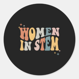 In Stem Steminist Science Female Engineer Tech Classic Round Sticker