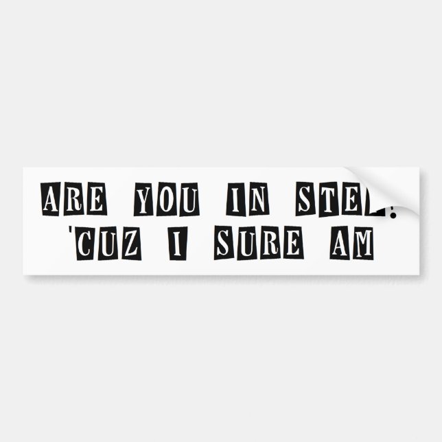 In step bumper sticker (Front)