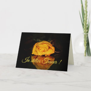 In stiller Trauer mit gelber Rose Card