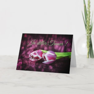 In stiller Trauer mit zwei Tulpen Card