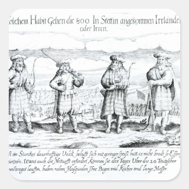 In Such Attire did Irishmen Square Sticker (Front)