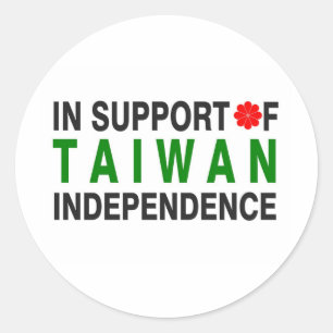 In Support of Taiwan Independence Classic Round Sticker