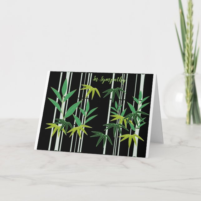 In Sympathy Asian Bamboo Condolence Card (Front)