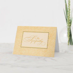 In Sympathy Business Script Card