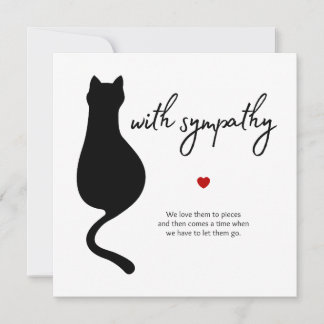 In Sympathy for Cat Card