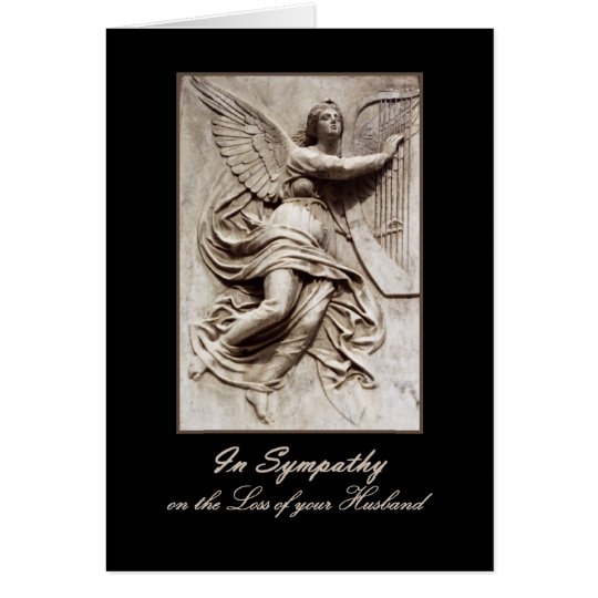 In Sympathy - Loss of Husband - Angel with Harp Card