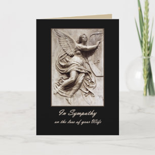 In Sympathy - Loss of Wife - Angel with Harp Card
