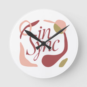 In Sync Valentines Love Quote Time Together Decor Round Clock