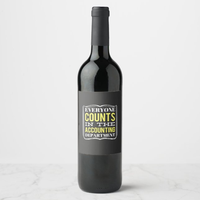 In The Accounting Department Wine Label (Front)