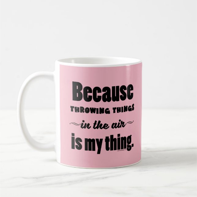 In the Air- Shot Put Discus Javelin Hammer Gift Coffee Mug (Left)