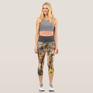 In The Apple Orchard Capri Leggings