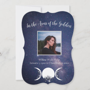 In the Arms of the Goddess Pagan Funeral Card