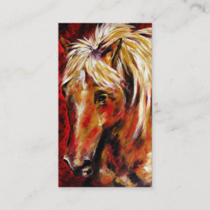 In The August Wind (Palomino Horse) Business Cards