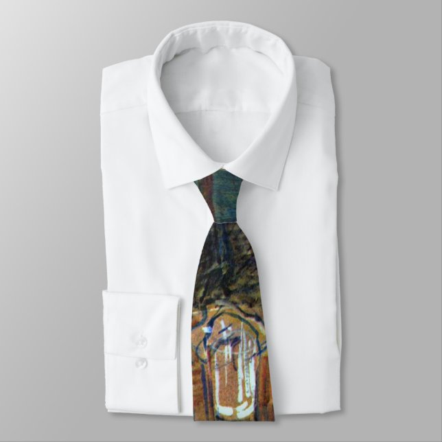 In The Bar by Toulouse Lautrec, Vintage Fine Art Tie (Tied)