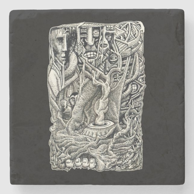 In the Basement  Stone Coaster (Front)