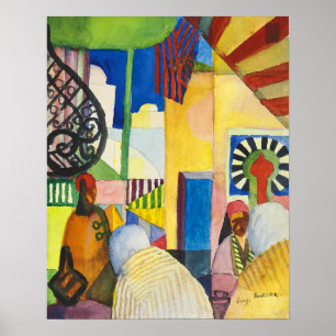 In the Bazaar Auguste Macke Poster