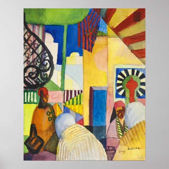 In the Bazaar | Auguste Macke | Poster (Front)