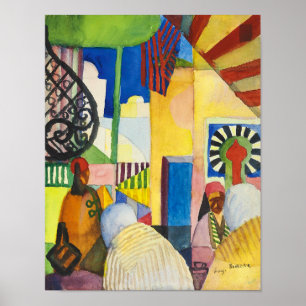 In the Bazaars   Auguste Macke   Poster