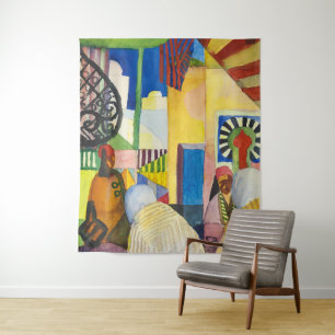 In the Bazaars   Auguste Macke   Tapestry