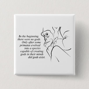 In the beginning 15 cm square badge