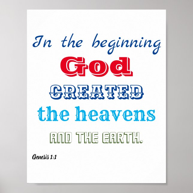 In the Beginning God Created Poster (Front)