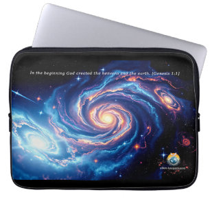 In the Beginning, God & Creation Verse Laptop Sleeve