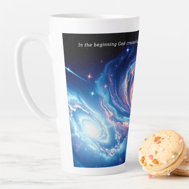 In the Beginning, God & Creation Verse Latte Mug (In Situ)
