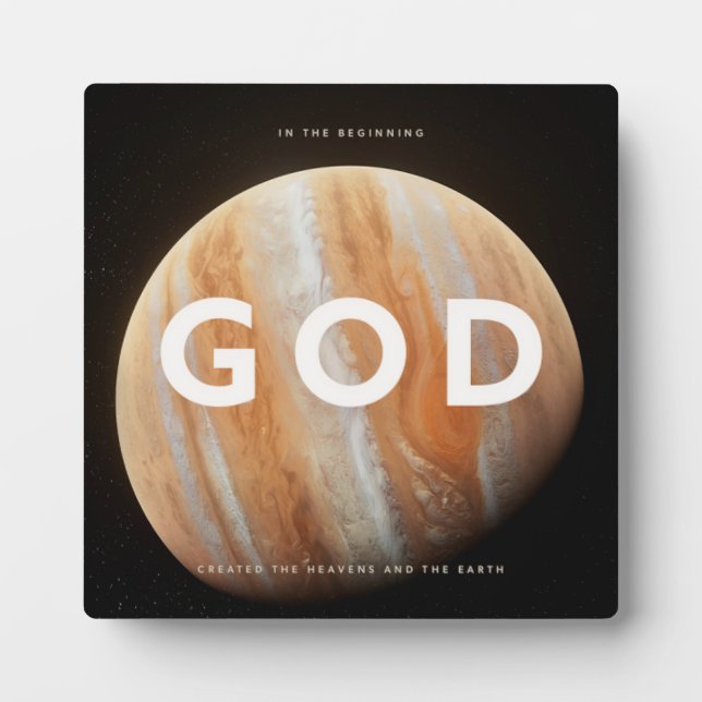 In the beginning God Plaque (Front)