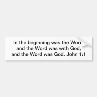 In The Beginning (NT) Bumper Sticker