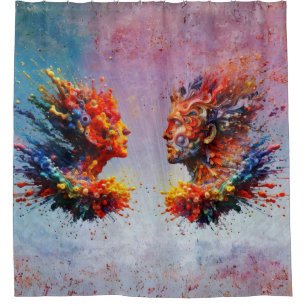 In the Beginning... Shower Curtain