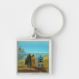 In the beginning, there was man and robot.   key ring