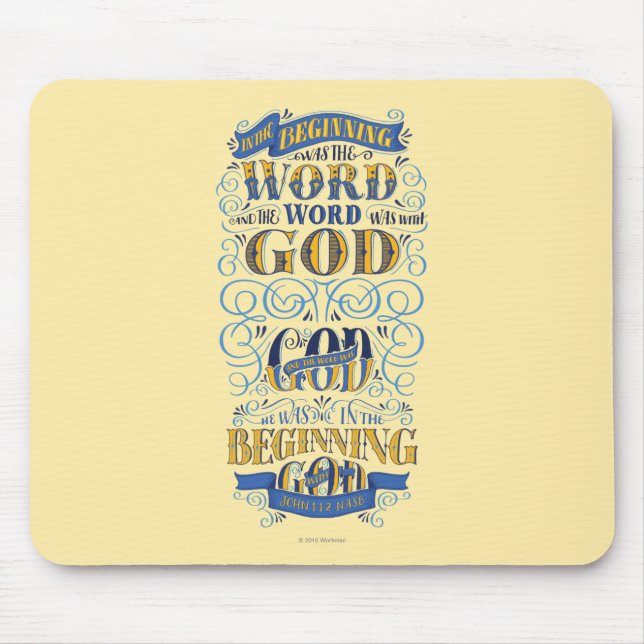 In the Beginning Was the Word Mouse Mat (Front)